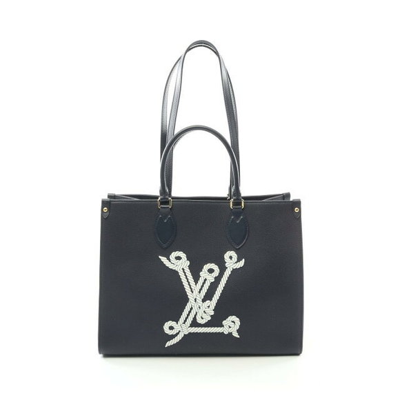 Louis Vuitton Onthego Sailors Knot Nautical Tote Bag Navy Blue Leather - Picture 1 of 7